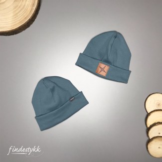 Hipster Beanies Blaugrau mit und ohne Patch